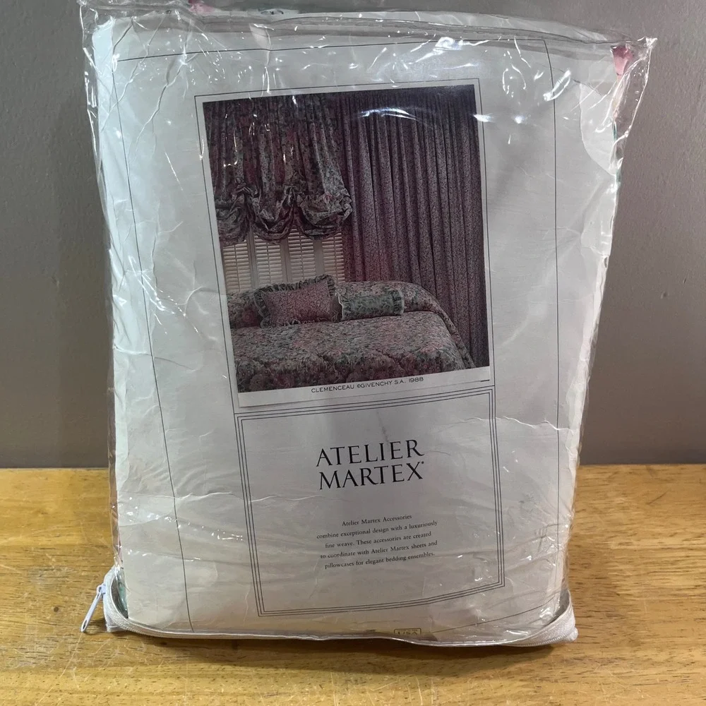 Vtg Givenchy Atelier Martex Clemenceau Floral Balloon Shade 88x90 Pink NEW
